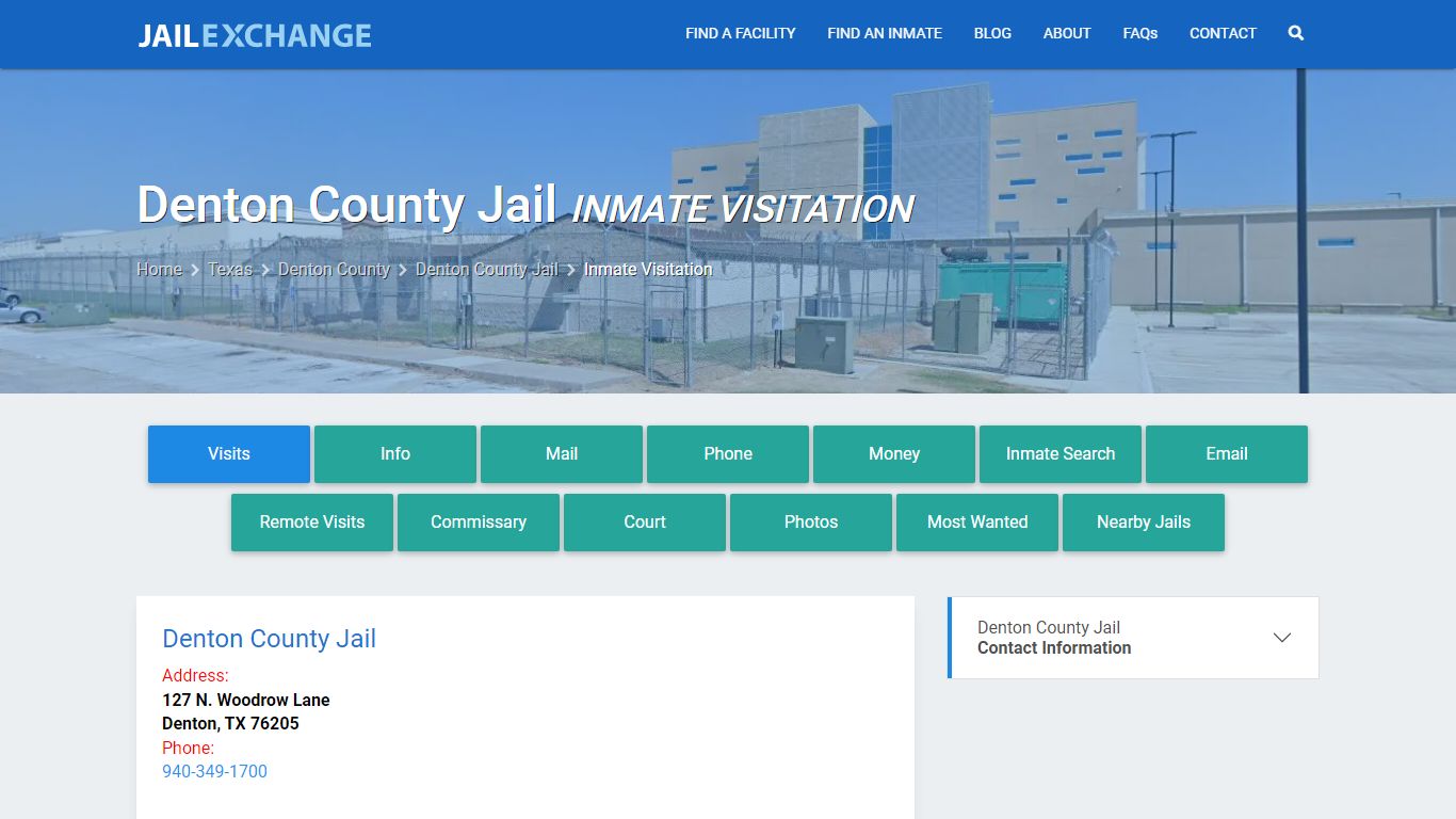 Inmate Visitation - Denton County Jail, TX - Jail Exchange